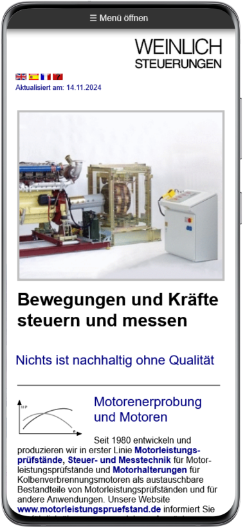 Mobiles Design für die Weinlich GmbH & Co.